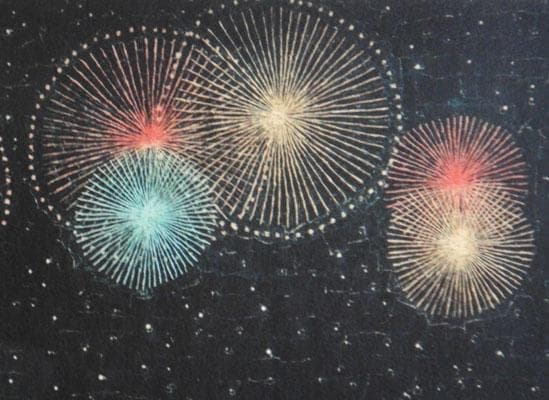 ¥110000⇒¥88000　山下清 長岡の花火 リトグラフ 限定300部6号大