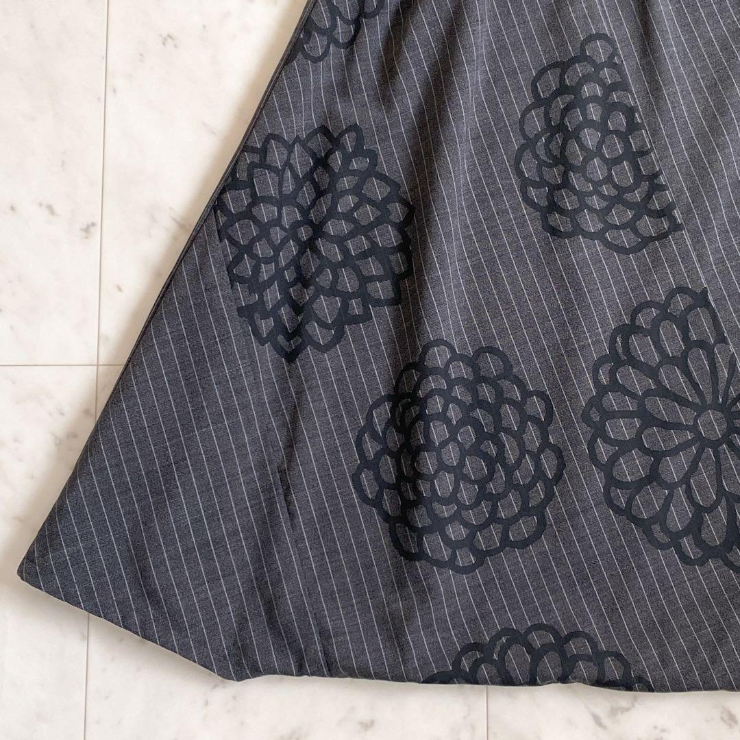 美品✨sou•sou(ソウソウ) 富士　京都　ストライプ　花柄　サルエルパンツM