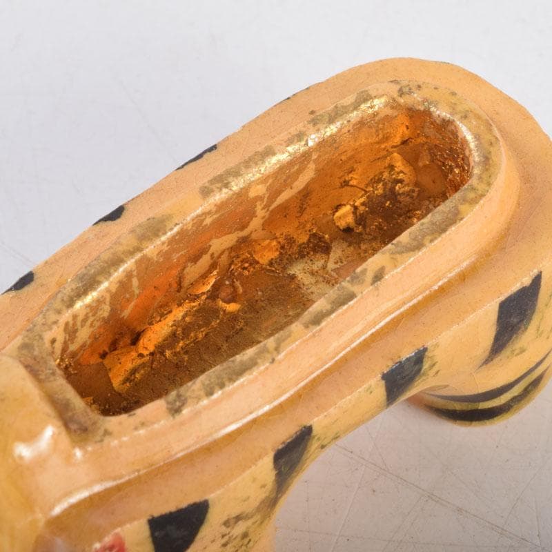 茶道具 京焼 清水六兵衛造 色絵 虎香合 干支 共箱 V 8807