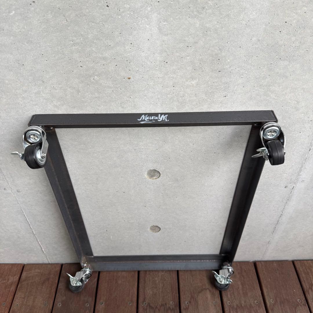 M&M カスタムパフォーマンス 木製5段収納ラック キャスター付き