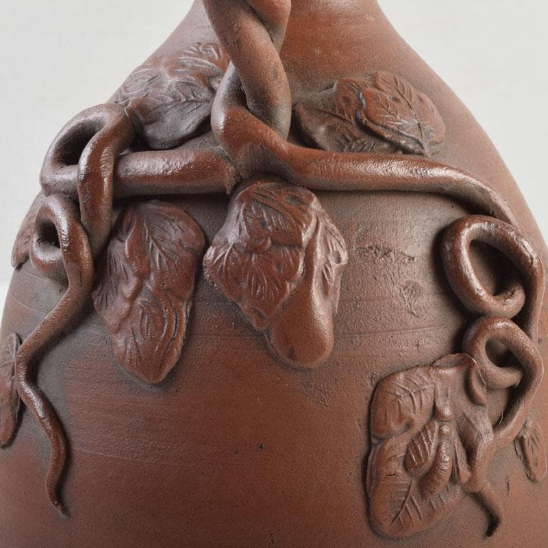 くう様専用 桂又三郎極め 江戸中期 古備前 蔓付瓢徳利 共箱 V 9003