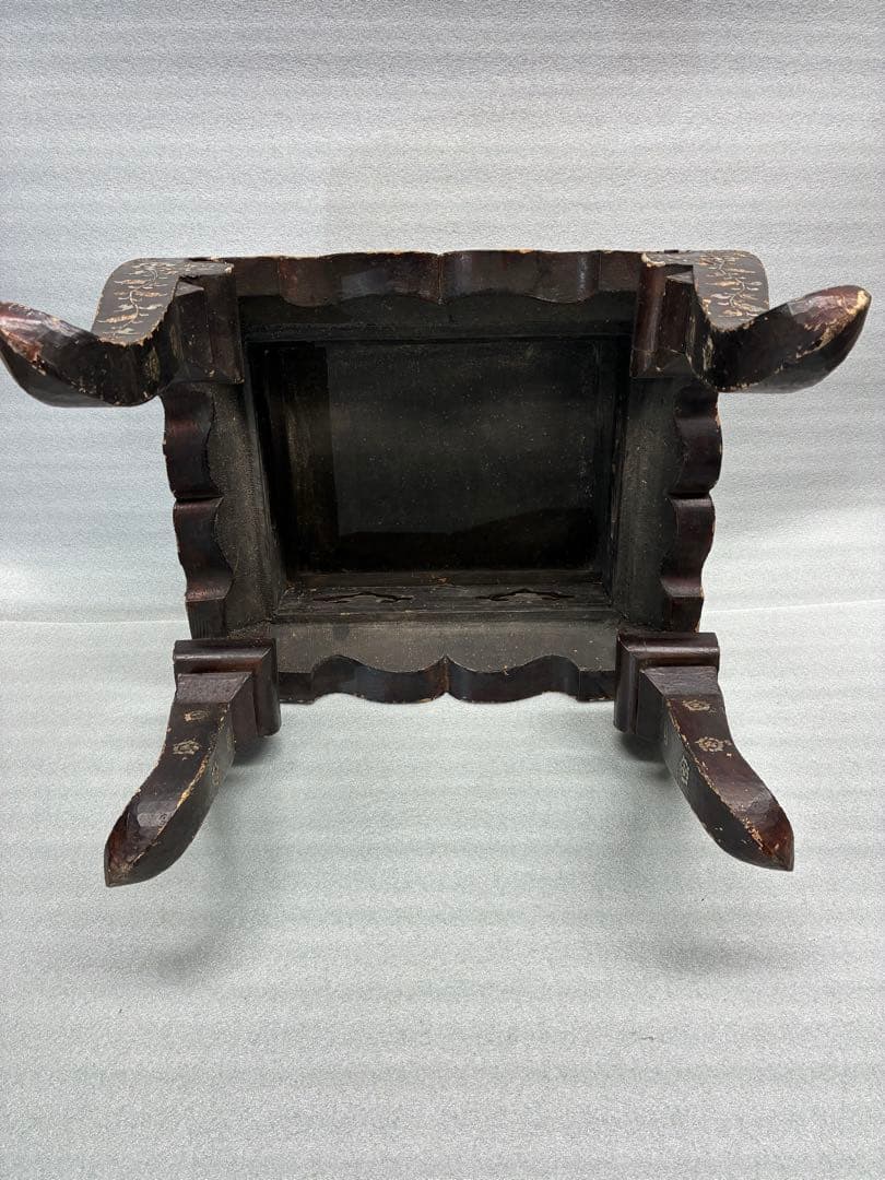 螺鈿細工　飾台　香炉台　花台　江戸時代　古美術