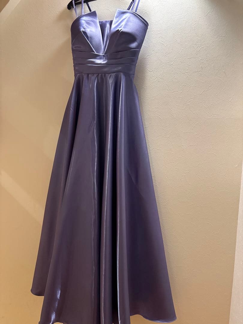 試着のみ★ANNABELLE シャイニーサテン　パープルグレードレス