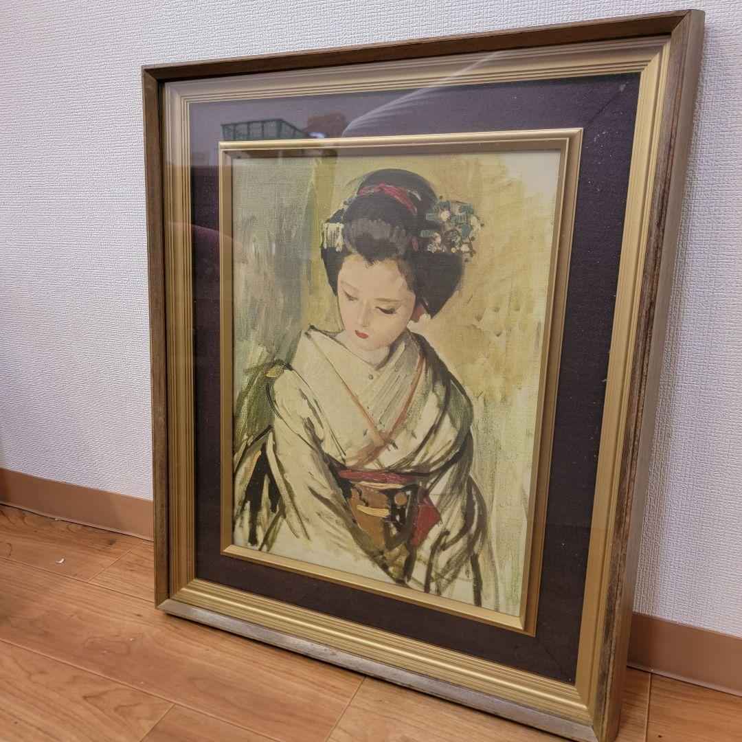 最終値下げ」小磯良平【舞妓】工芸画 178/200 絵画油絵