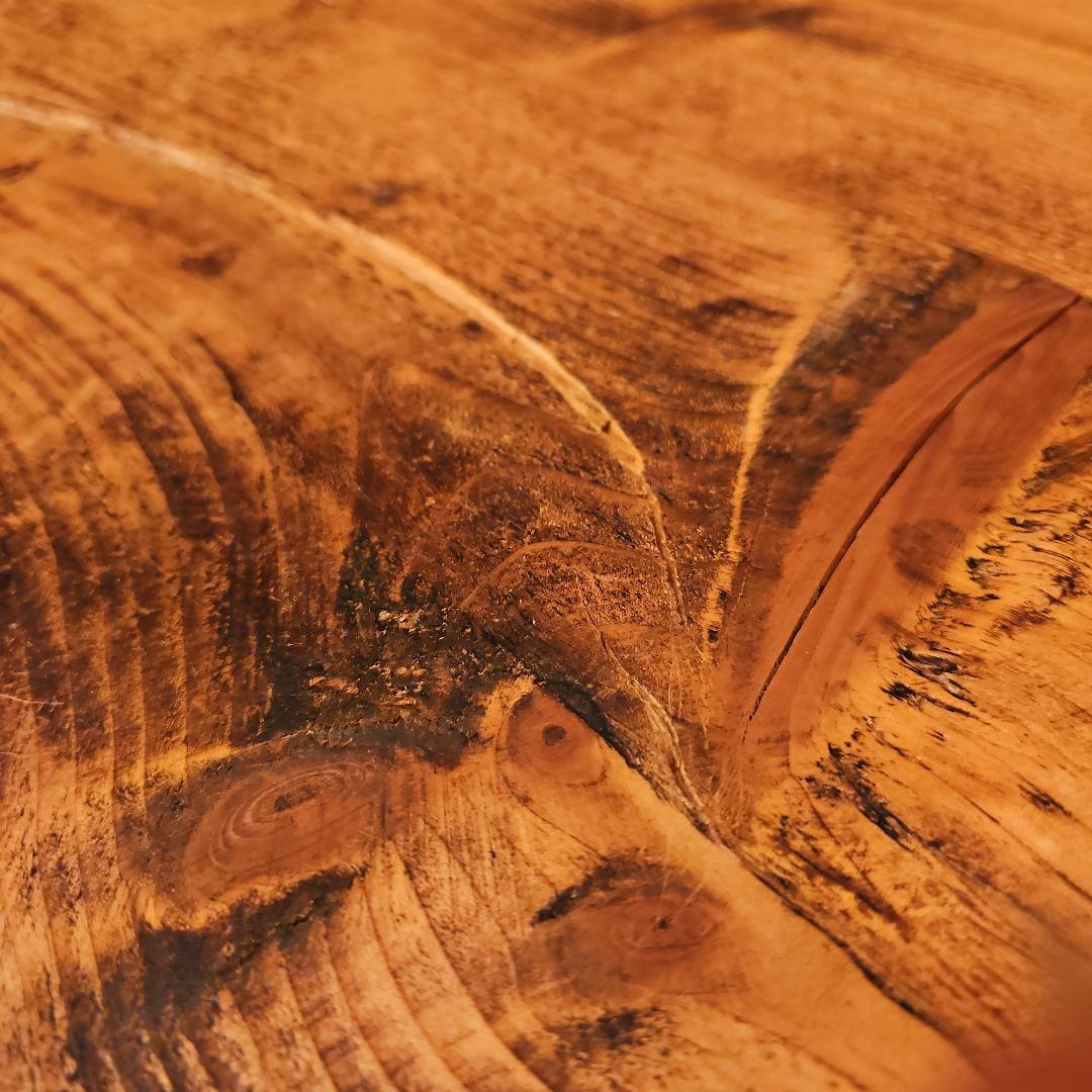 足場板テーブル 男前 天然木無垢材 ヴィンテージ加工 高めのテーブル