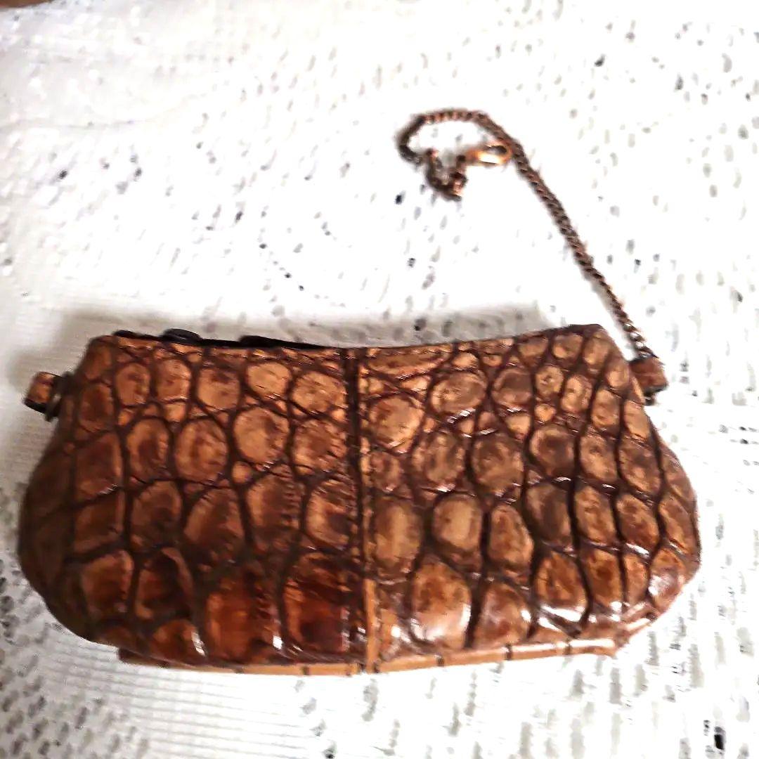 京都枡儀『お洒落なクロコダイル』バッグJRAタグ、チャーム　証明書