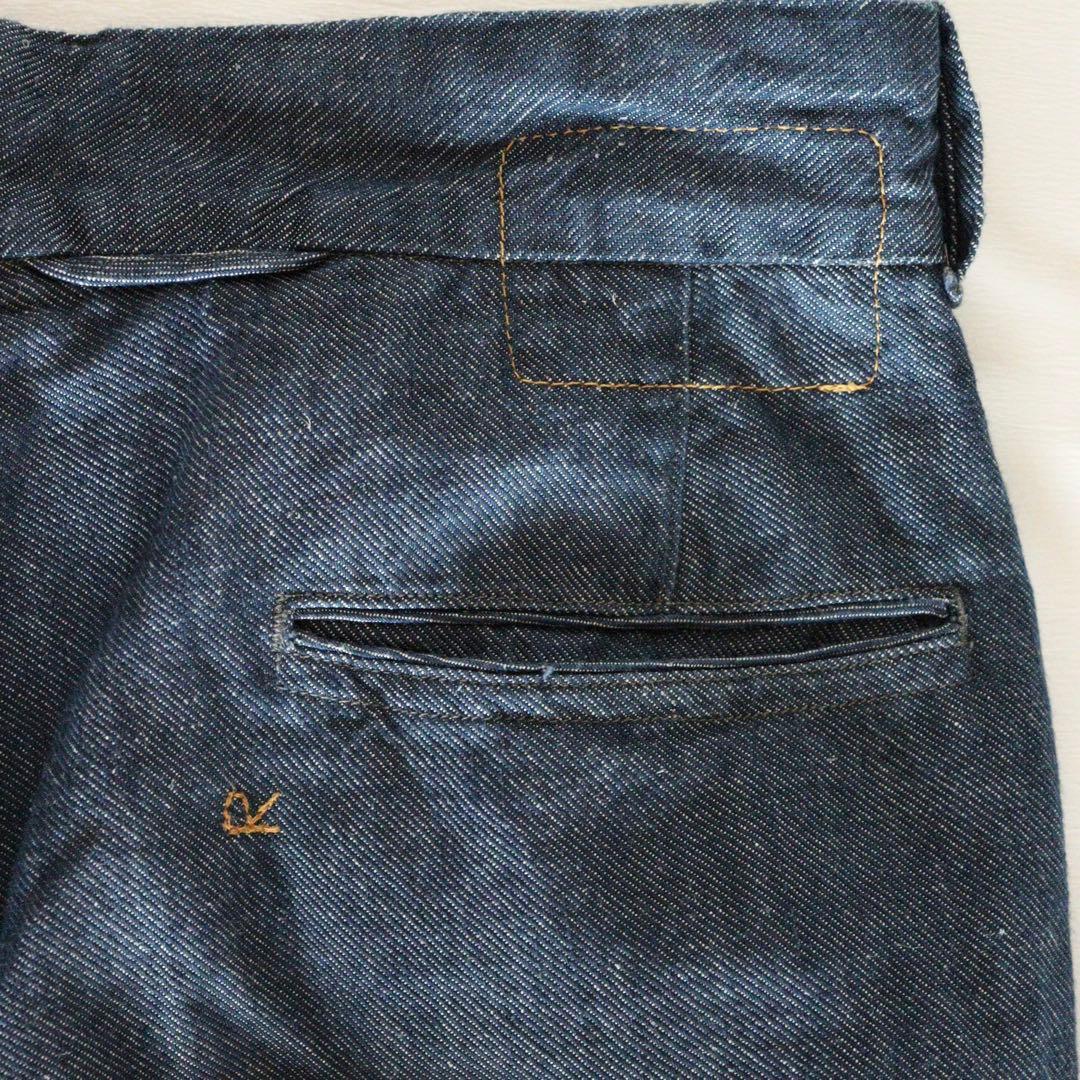 5205 専用商品【美品】45Rサルエルリネン 綿麻ざっくりデニムのポッポパンツ