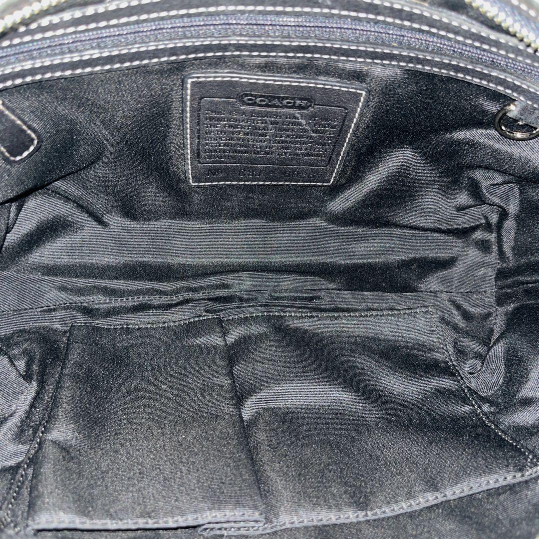 コーチ　ワンショルダーバッグ　ハーフムーン　ミニシグネチャー　キャンバス　y2k