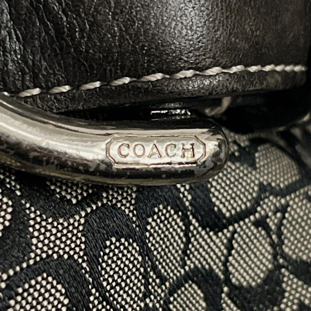 コーチ　ワンショルダーバッグ　ハーフムーン　ミニシグネチャー　キャンバス　y2k