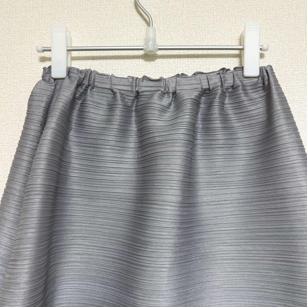 プリーツプリーズ　イッセイミヤケ　横プリーツ　サルエルパンツ　グレー