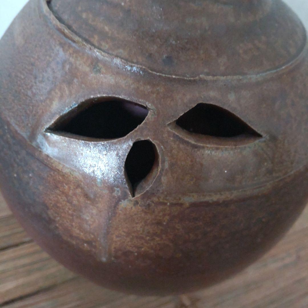 人間国宝、備前焼、藤原啓、松竹梅透花入