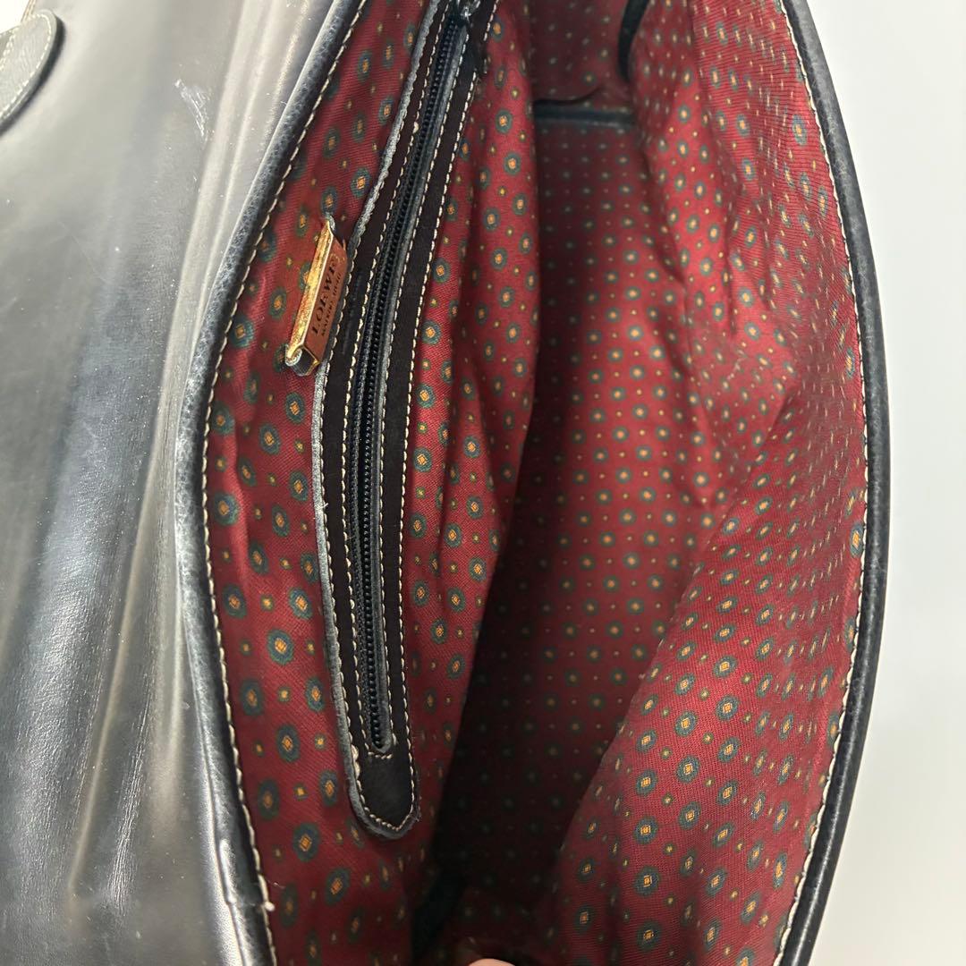 【良品】LOEWE　ロエベ　ビジネスバッグ　ブリーフケース　レザー　２WAY　黒