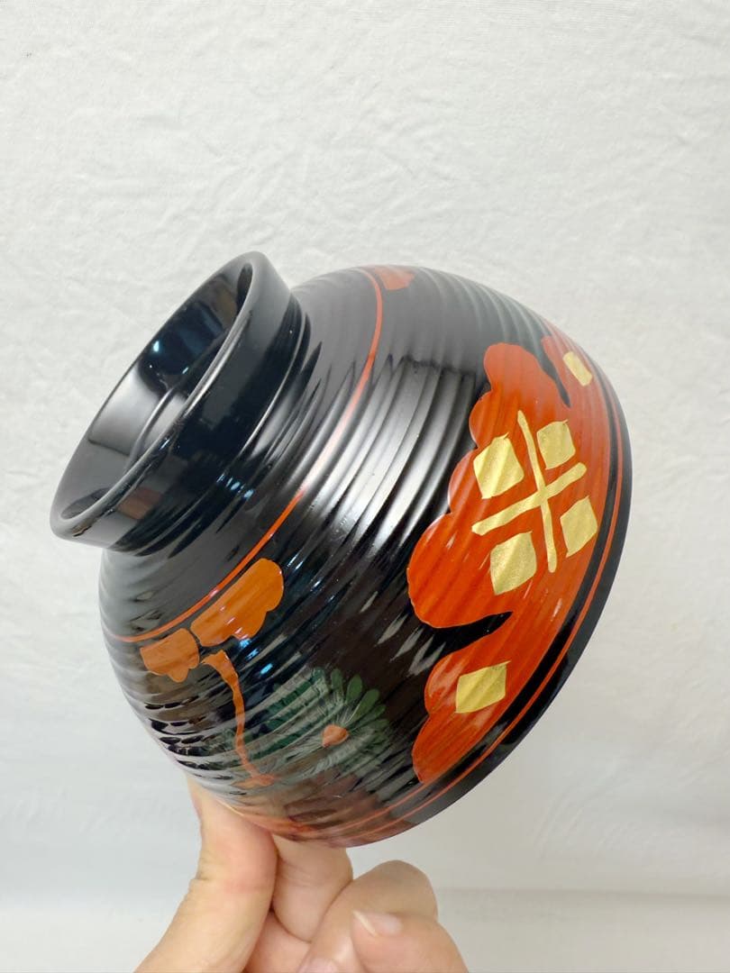 未使用 懐石道具 正法寺蒔絵 煮物椀 5客揃 内黒 和食器 汁椀 和食器 共箱