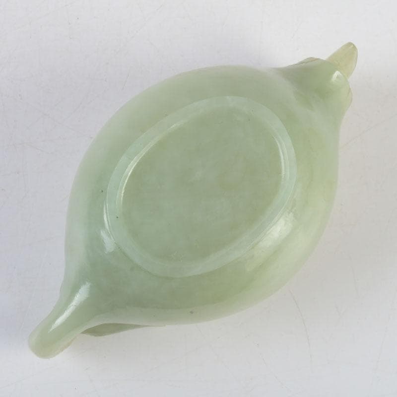 中国 書道具 玉石彫刻 神獣刻 水滴 V 9592 美術品・アンティーク