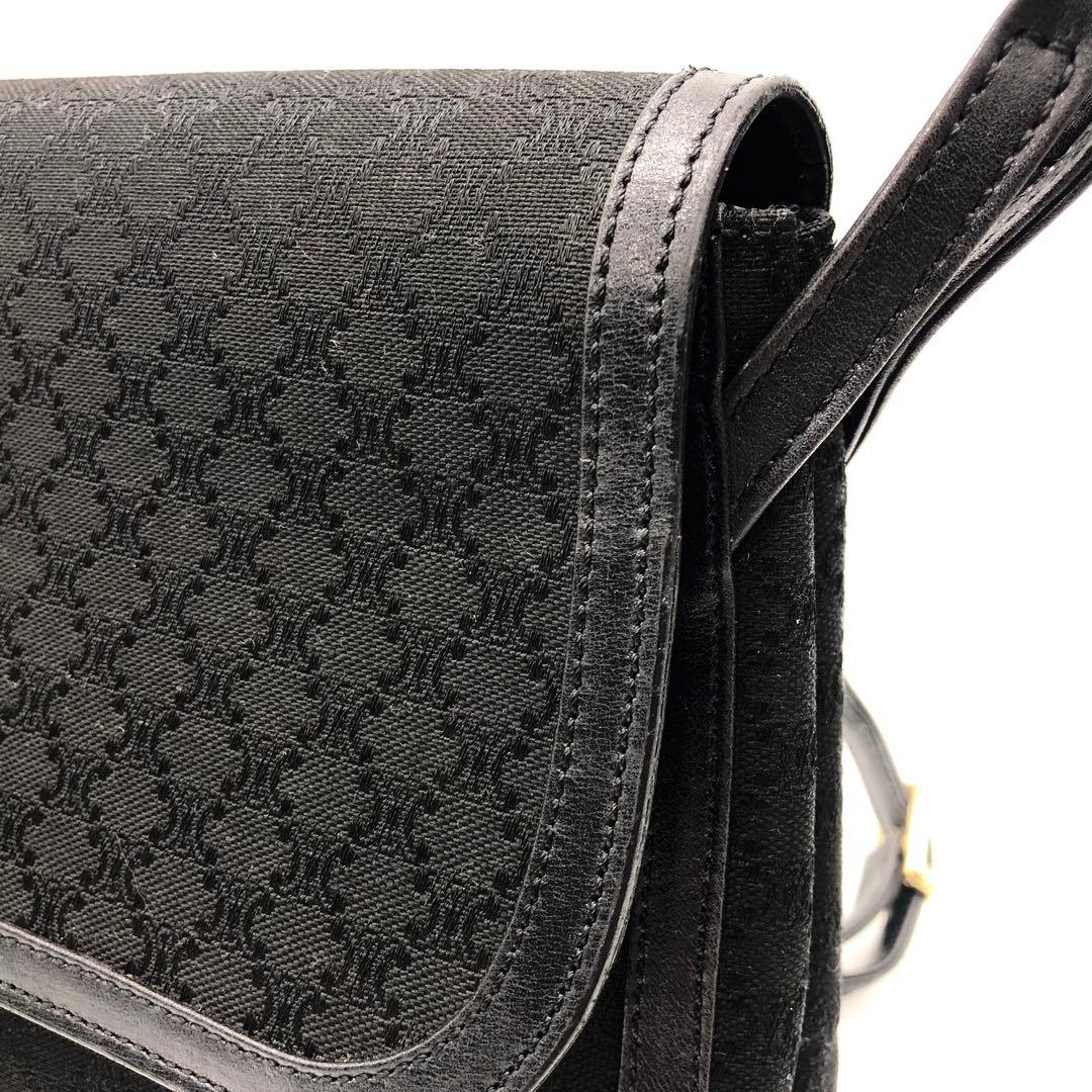 【希少/美品】CELINE ショルダーバッグ トリオンフ ジャガード ブラック