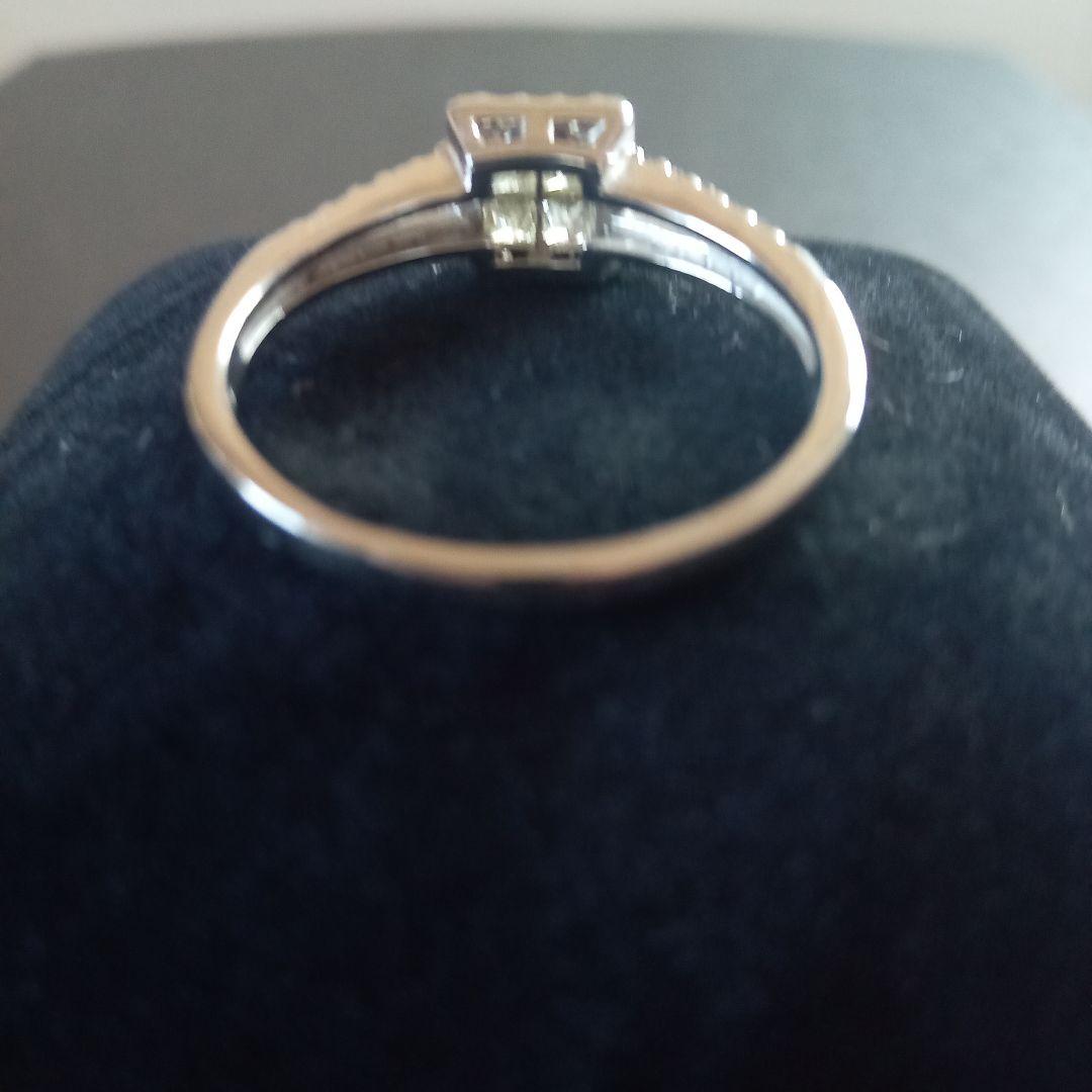 スクエア型ダイヤモンドPT900リング17号