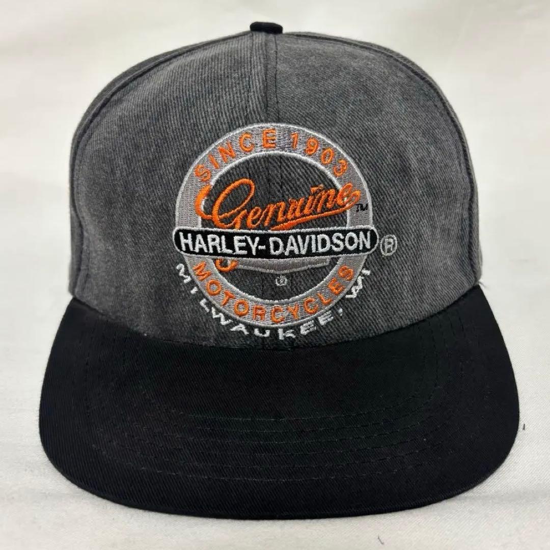 デッドストック ハーレーダビッドソン キャップ ハーレー グレー 2トーン 帽子 デッドストック ハーレーダビッドソン キャップ ハーレー バイカー