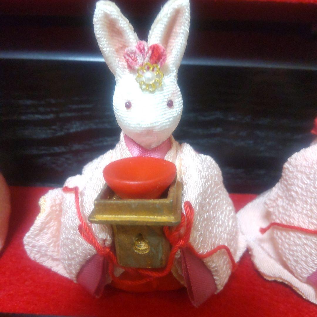 雛人形 ひな祭り 桃の節句 うさぎ ちりめん 新品未使用