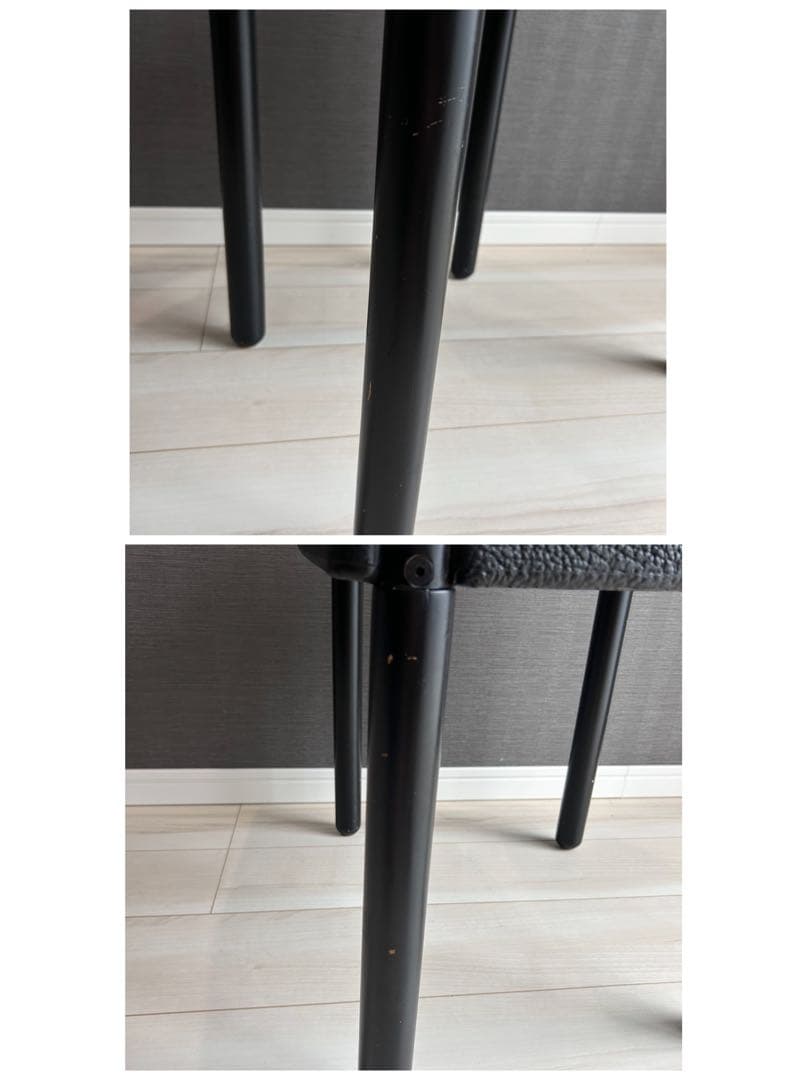 カッシーナ レオナルド アームチェア 椅子 ブラック 名作 デザイナーズ家具