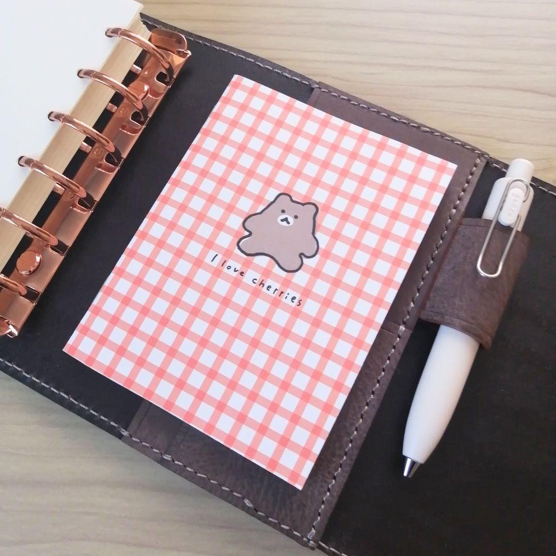 ミニ6 システム手帳 チョコ