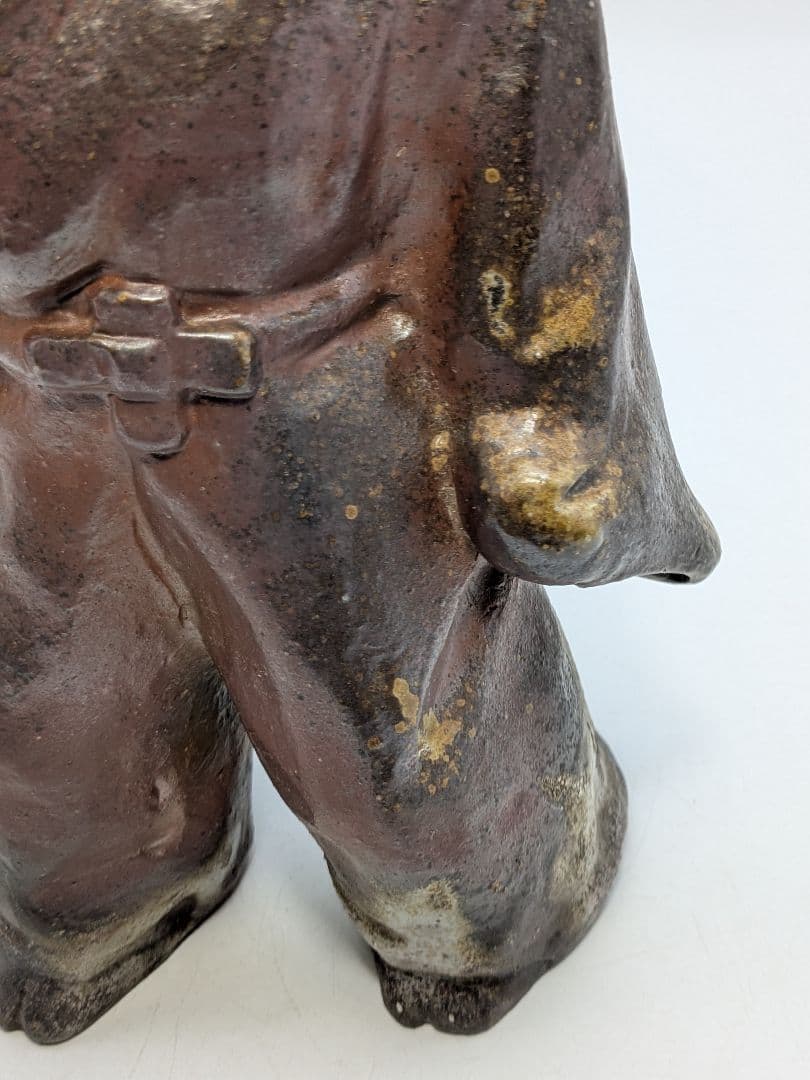 岡山県重要無形文化財 浦上善次 備前焼 壬申置物 共箱栞 サル 猿