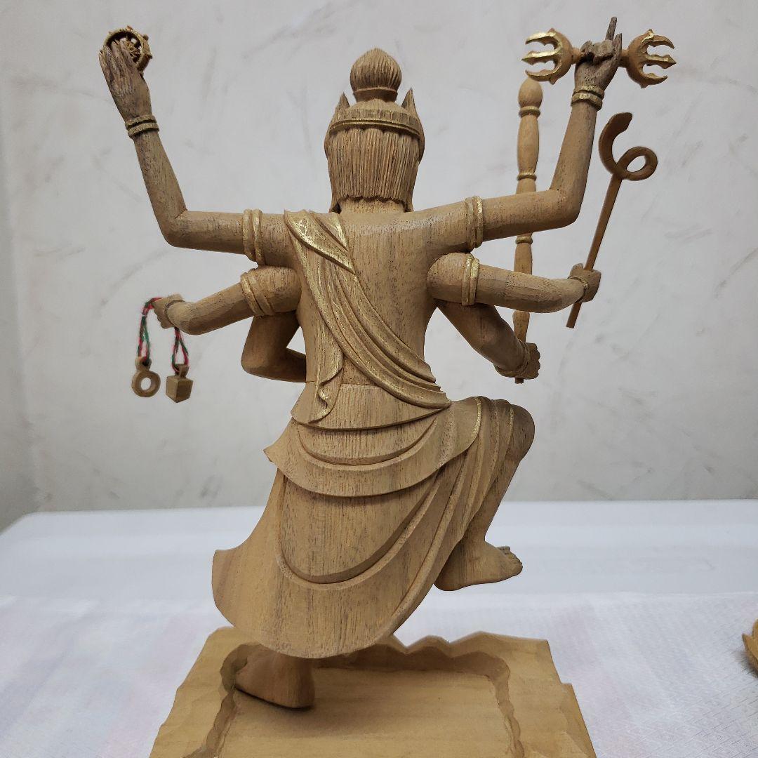 Bフライデー蔵出し特価上彫り仏像◇楠材 烏枢沙摩明王5