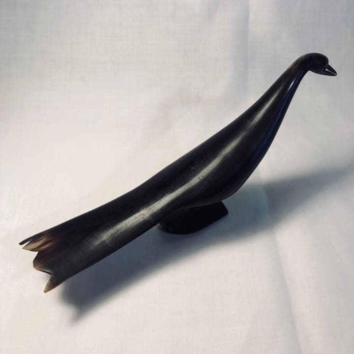 激レア19世期フランスアンティーク手彫牛角鳥のオブジェ