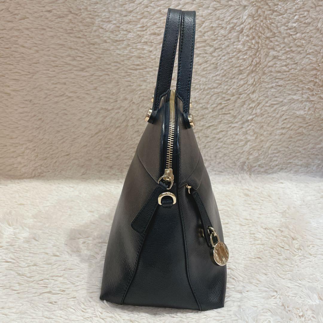 【極美品】 FURLA パイパーS ハンドバッグ 2way ショルダーバッグ 黒
