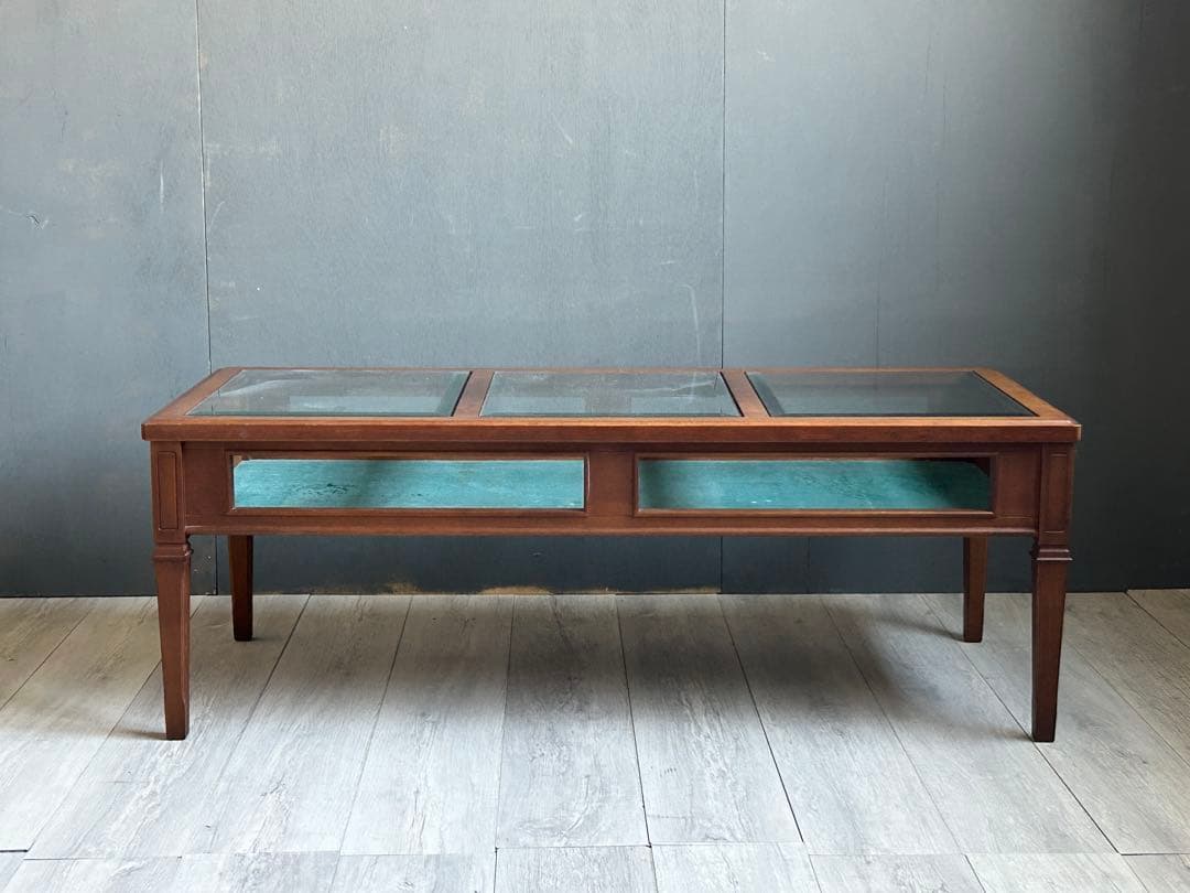 希少　maruni マルニ　オールドマルニ　ガラステーブル　ローテーブル　YZ