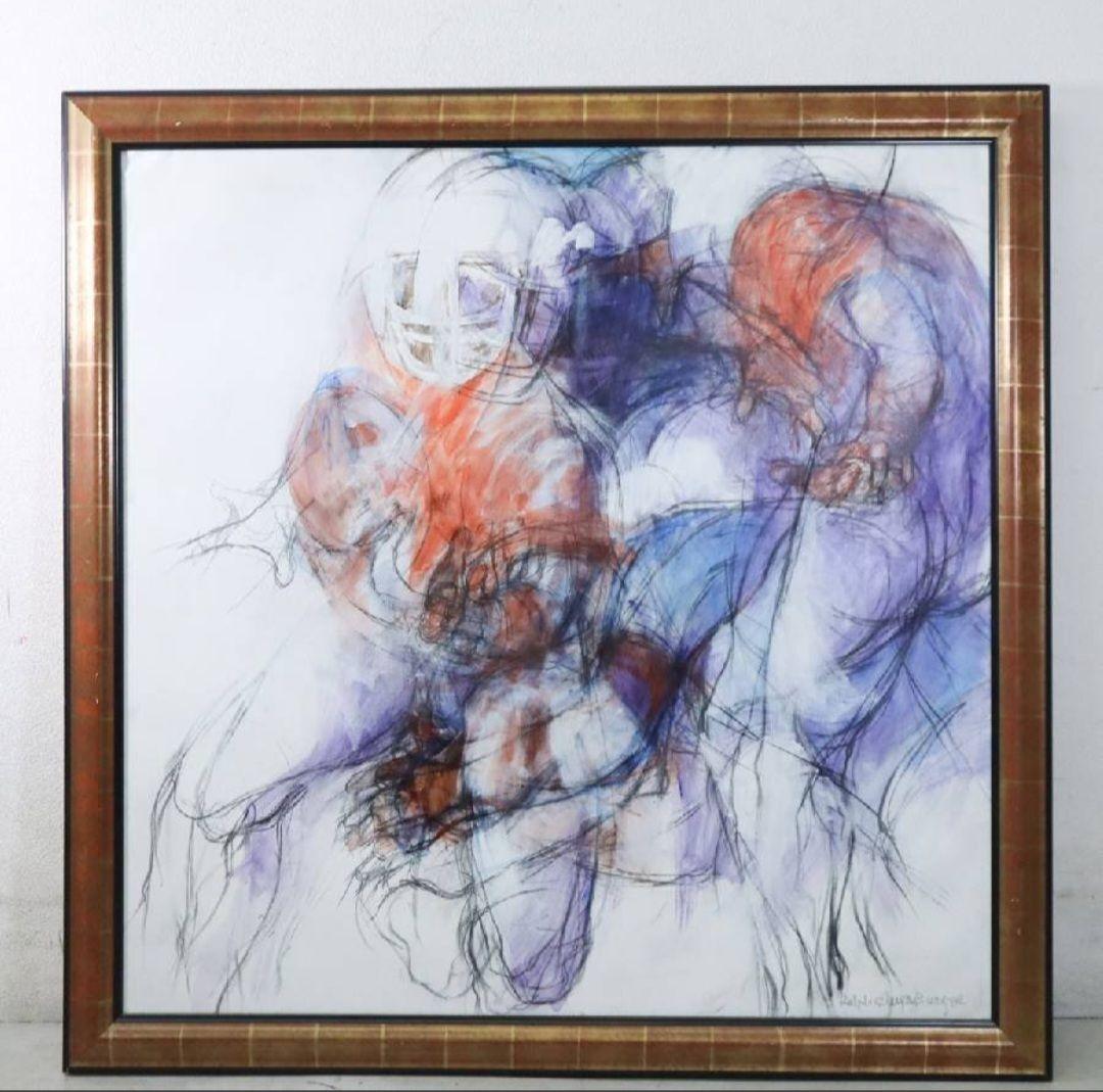 スイス画家ラルフ・アウグスブルガー、S50号の大迫力、躍動感溢れる