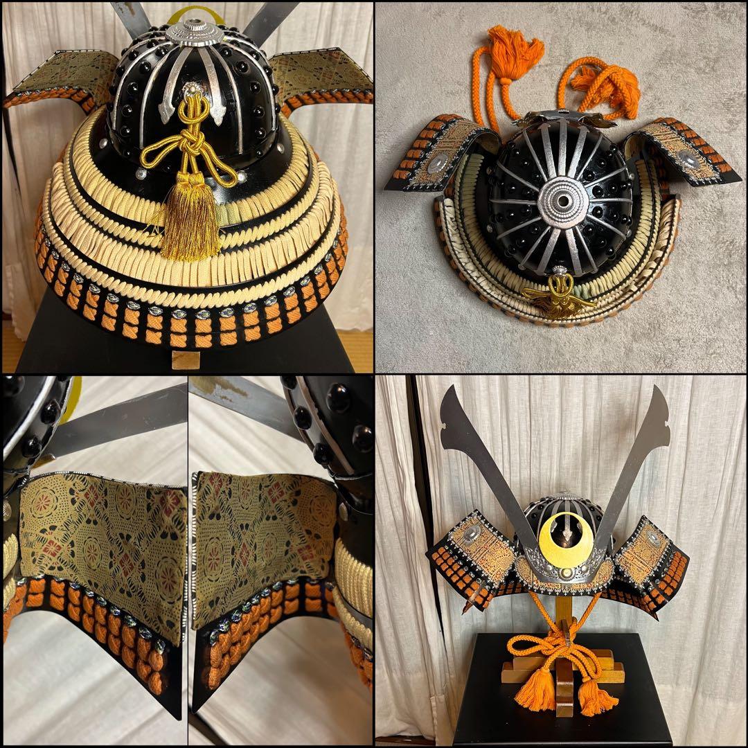 【希少•未着用】萌黄色（緑）縅糸 鉄地黒胴当世具足 【甲冑 等身大】 鎧 一式