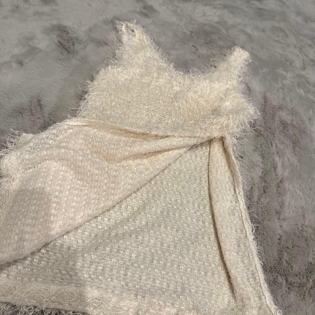 efu EATHER SLEEVELESS TOP ホワイトF