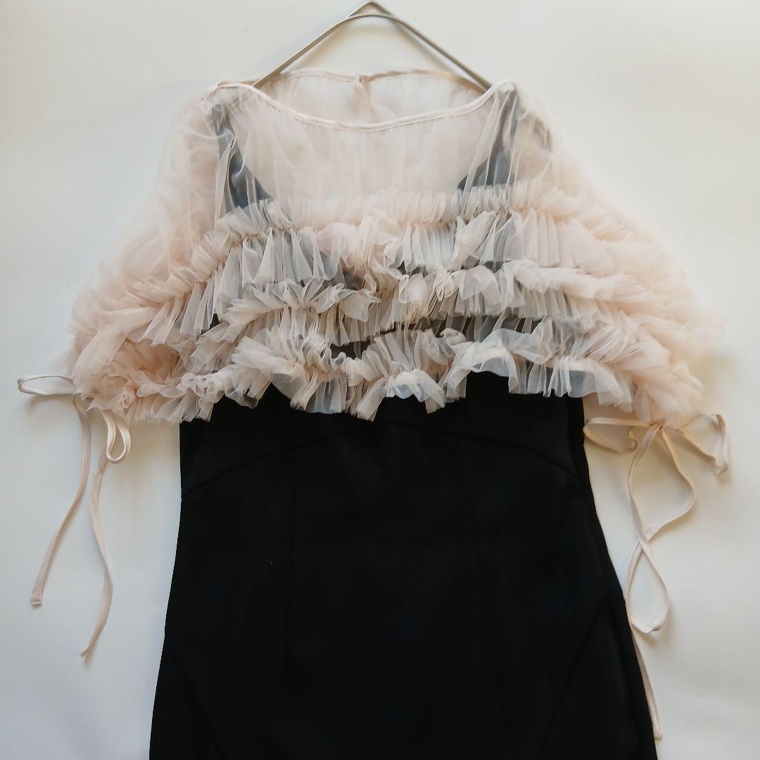 ANDRESD ボリュームソフトチュールドレス オケージョン ワンピース M