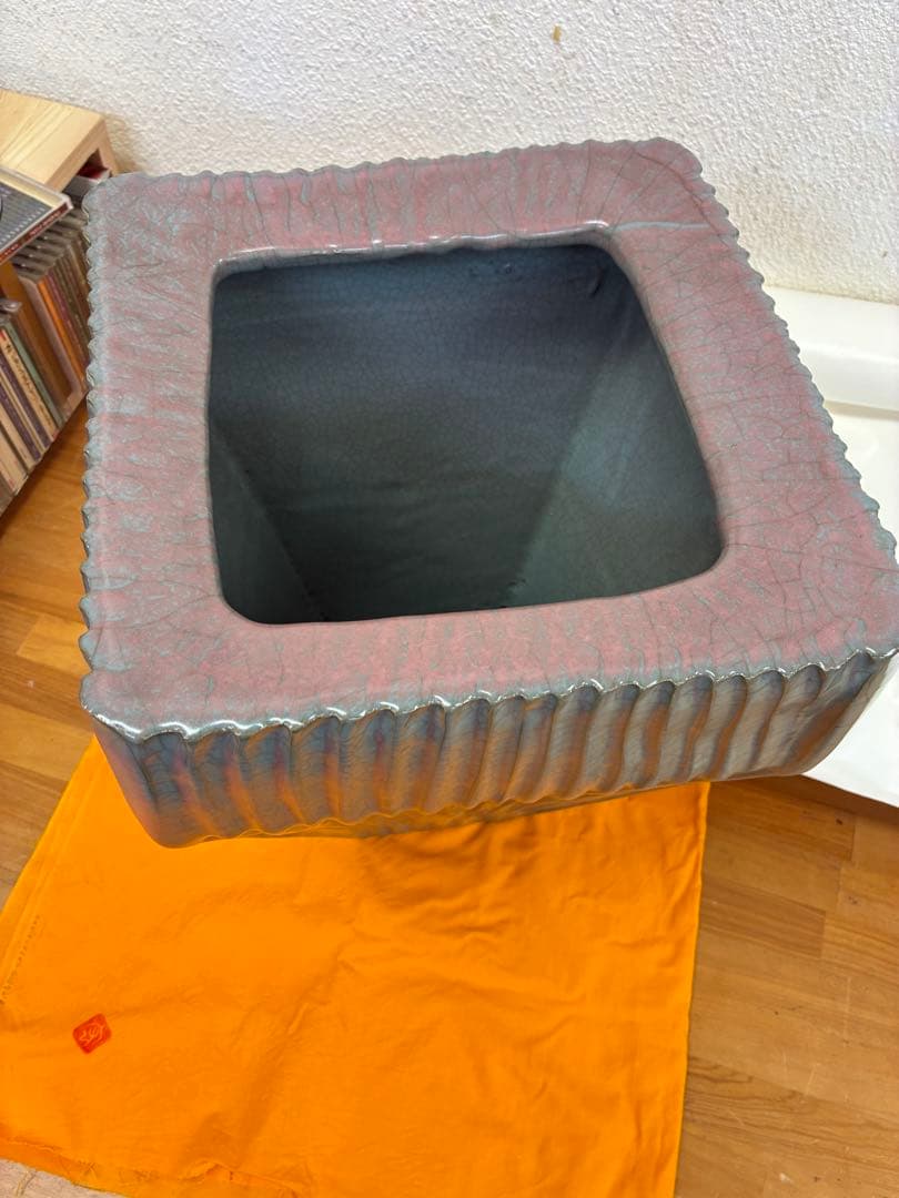 真作保証品 中島宏 青瓷釉彩壺 共箱・共布□本物保証□