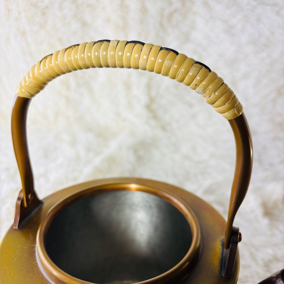 北越堂 湯沸 四代 本間弘 鎚起銅器 共箱 美品 やかん