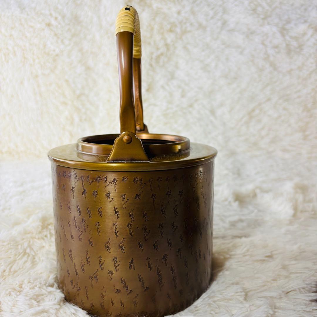 北越堂 湯沸 四代 本間弘 鎚起銅器 共箱 美品 やかん