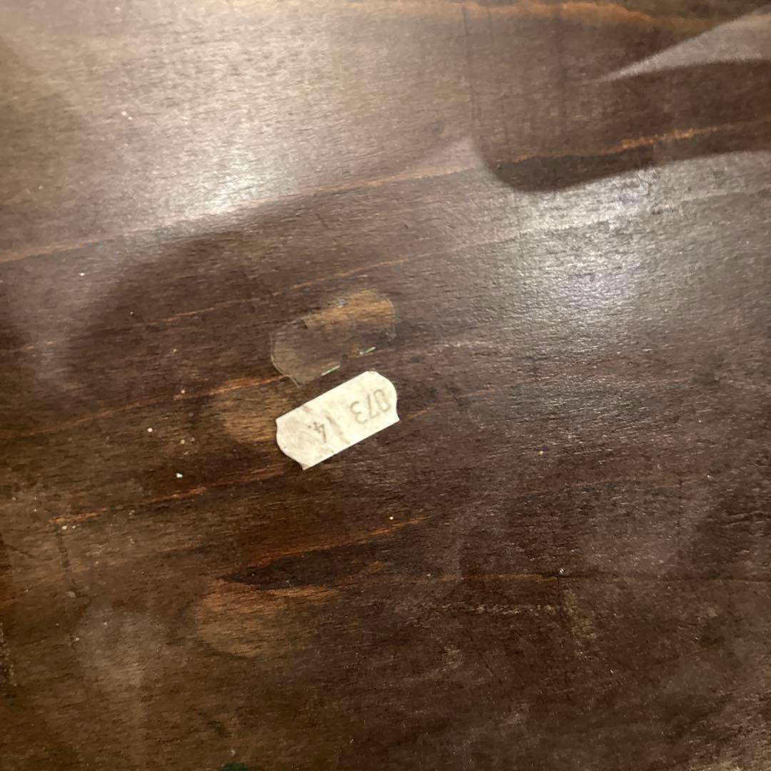 ヴィンテージ　ラウンド　スツール　ハイチェア　座面装飾　1