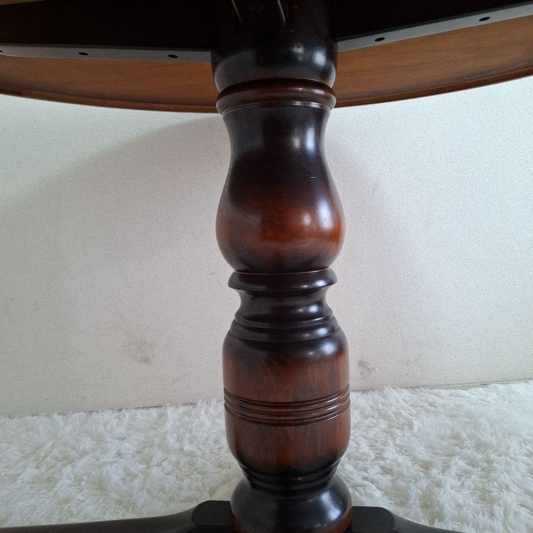 【状態良好】飛騨産業 円形 ダイニングテーブル キツツキマーク