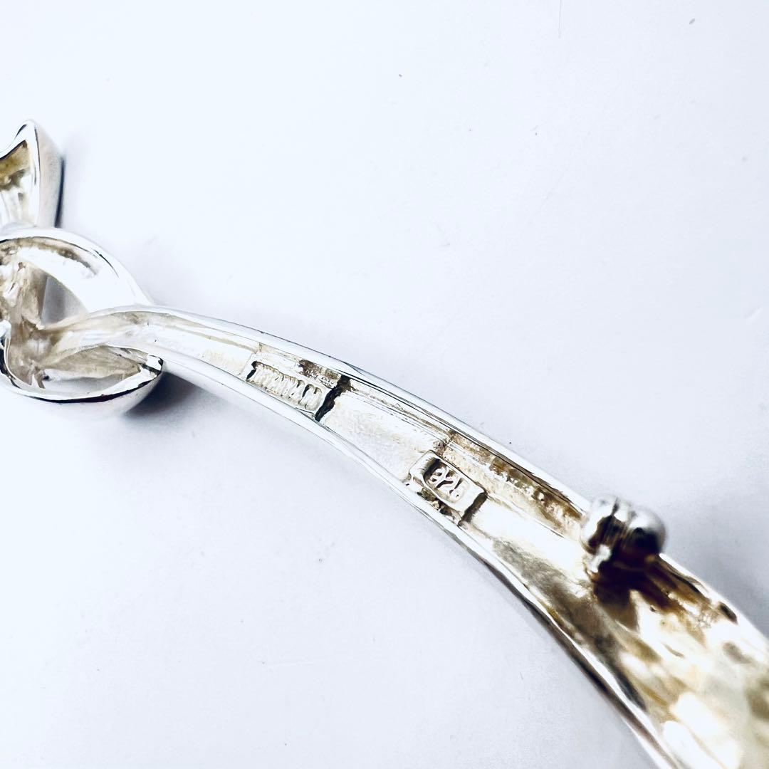 美品✨ティファニー リボン ピンブローチ シルバー Knot ヴィンテージ