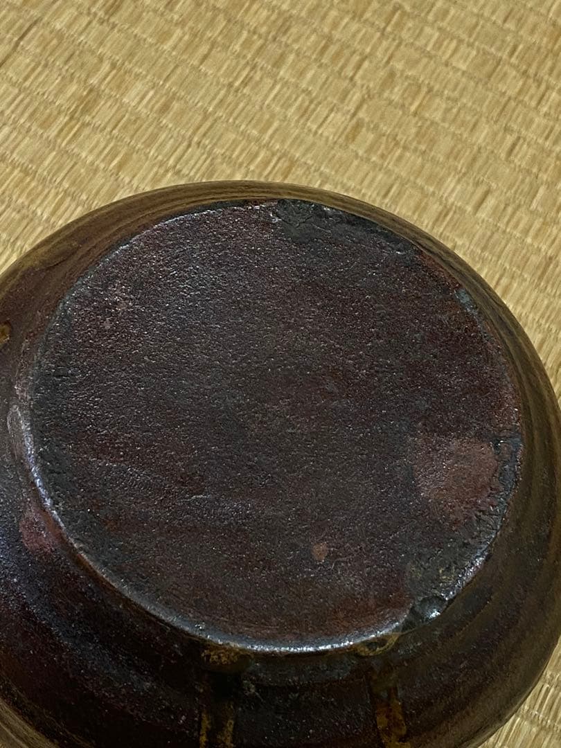 ♢江戸時代 古丹波 四方形 建水 茶道具 四方鉢 丹波焼 古美術