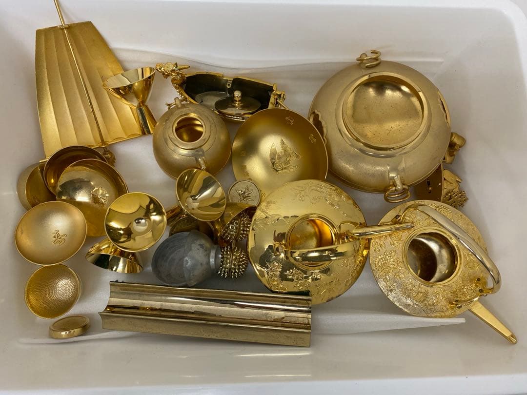 3-3287 24KGP金盃、錫製、他金属品等まとめ - メルカリ
