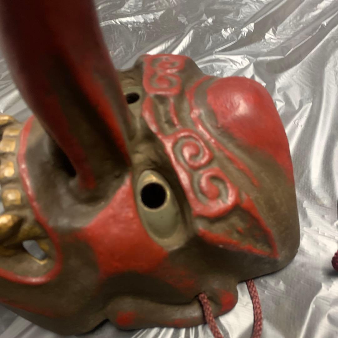 希少 美品 古い御面セット 鬼の面 天狗の面 般若 陶器 骨董品 日本伝統