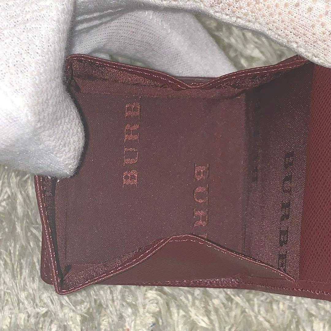 極美品✨バーバリー ノバチェック ケース サフィアーノ ボルドー