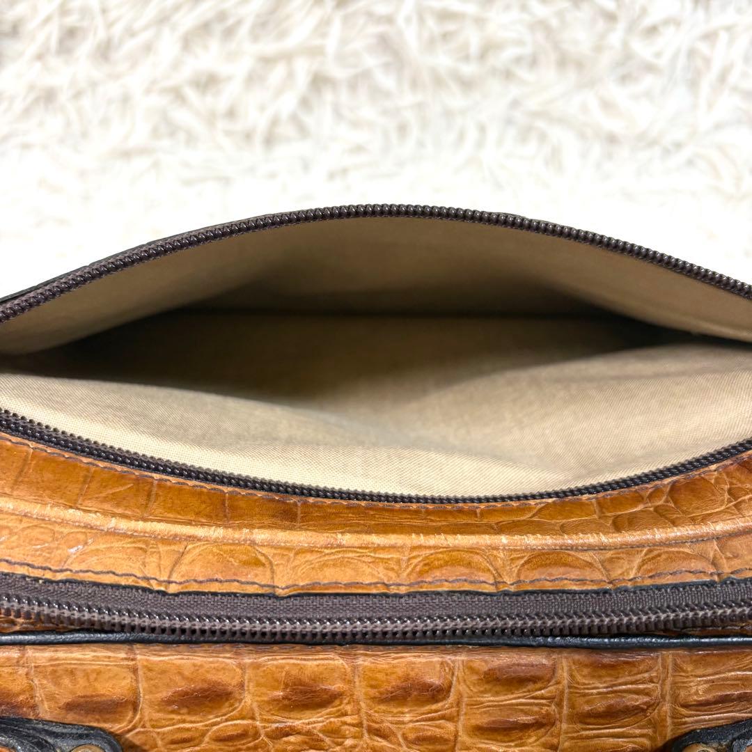 ✨良品✨ バリー　クロコ型押し　ミニボストンバッグ　ビジネスバッグ　ユニセックス