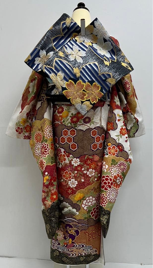 振り袖 フルセット 別誂長襦袢付 金彩 刺繍 振袖 セット ガード加工 343