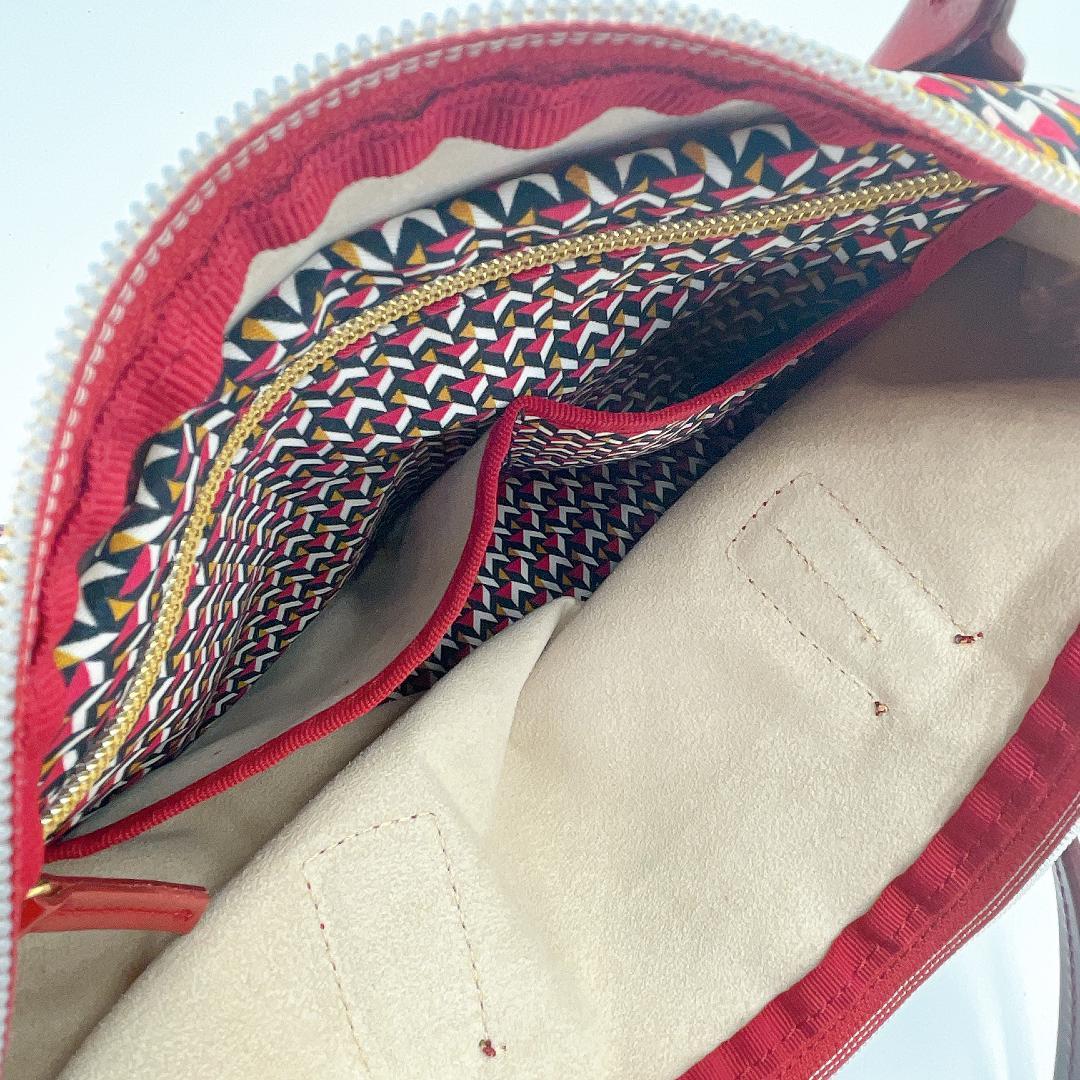 極美品 ROBERTA PIERI 2wayバッグ TATAMI 赤f261