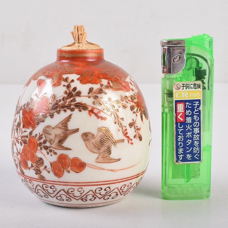 九谷焼 古九谷 赤絵金彩 花鳥文 振出 合わせ箱 M R8981 - メルカリ