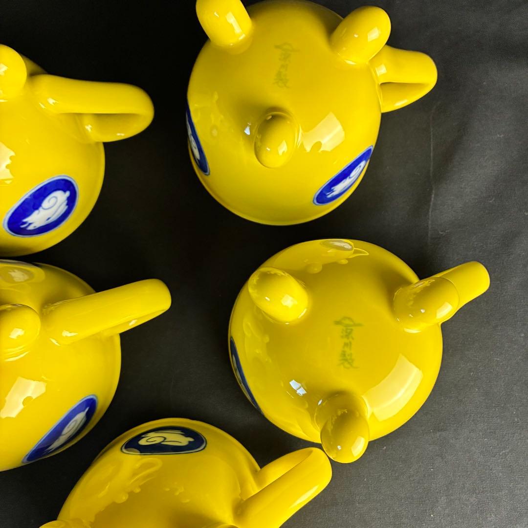 深川製磁 黄地うさぎ マグカップ 5客