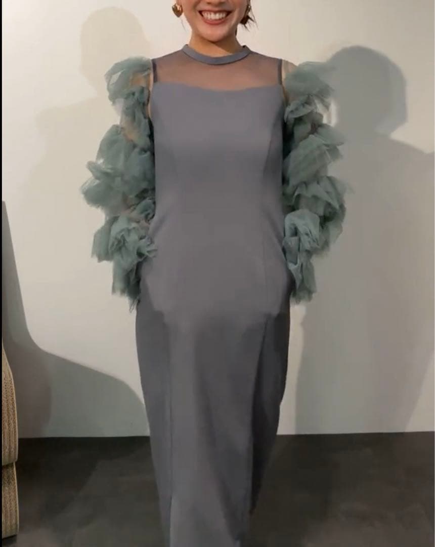 ANDRESD 即完売detached sleeve dress グレー