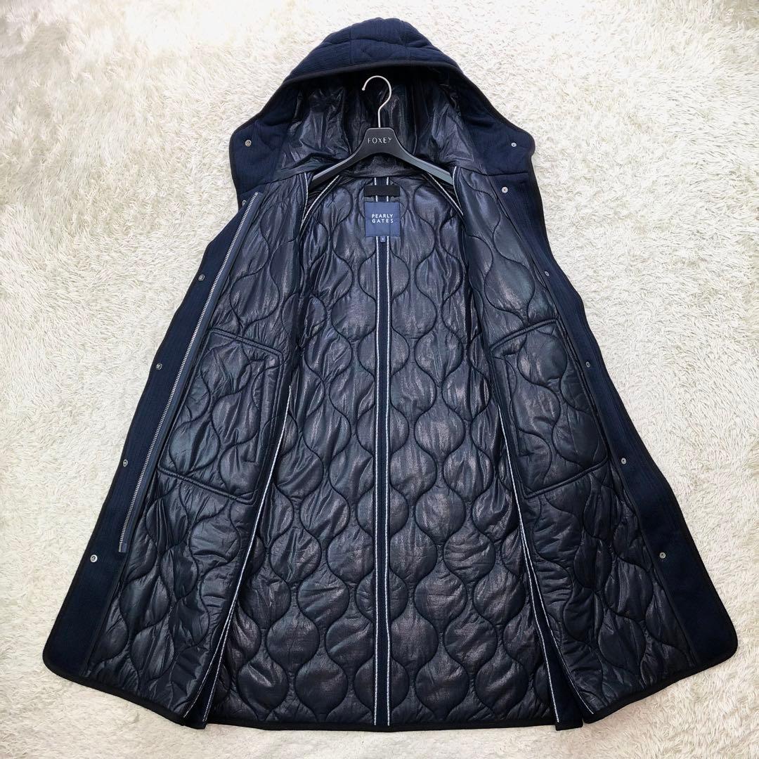 美品 パーリーゲイツ キルティングコート ひょうたんキルト ロング丈 0サイズ